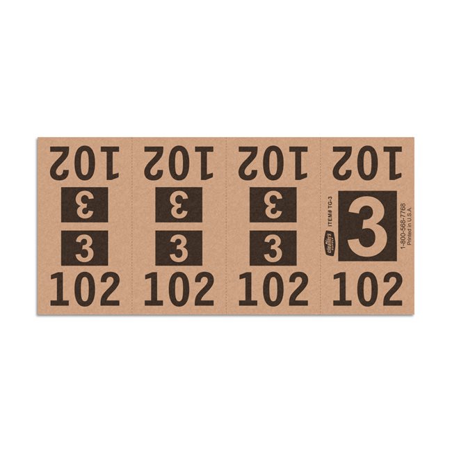 Etiquetas - Tickets Numerados - CLNR - #3 Marron 4000/1 - Und | E