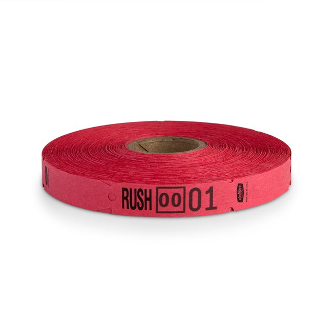 Etiquetas - Tickets Numerado Rojo con Negro - cleaner supply - Rollo Secuenciales - Und