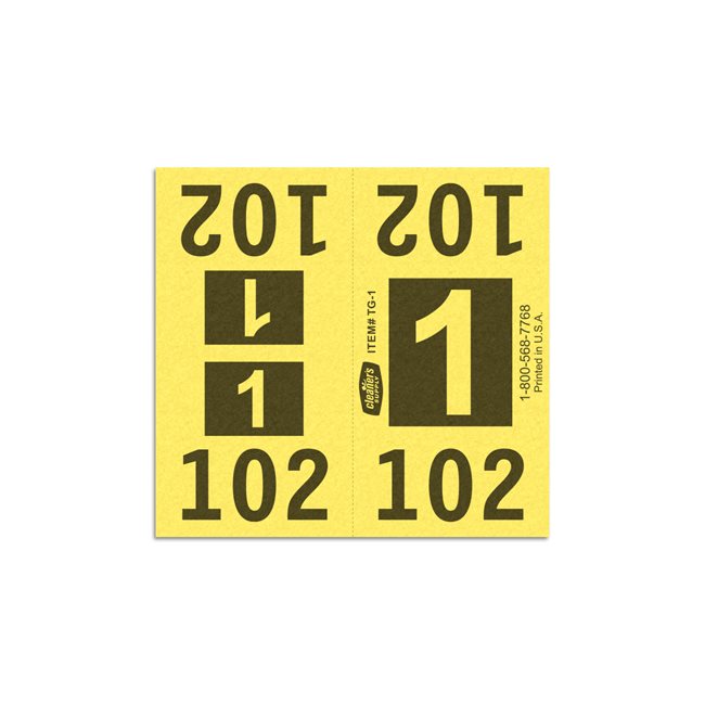 Etiquetas - Tickets Numerados  - CLEANER SUPPLY - #1 Amarillo 1000/1 - Und