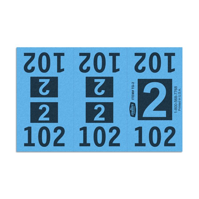 Etiquetas - Tickets Numerados  - CLEANER SUPPLY - #2 Azul 1000/1 - Und