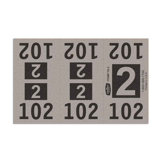 Etiquetas - Tickets Numerados  - CLEANER SUPPLY - #2 Gris 1000/1 - Und