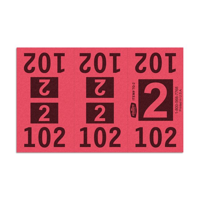 Etiquetas - Tickets Numerados - CLNR - #2 Rojo 3000/1 - Und | E Arturo