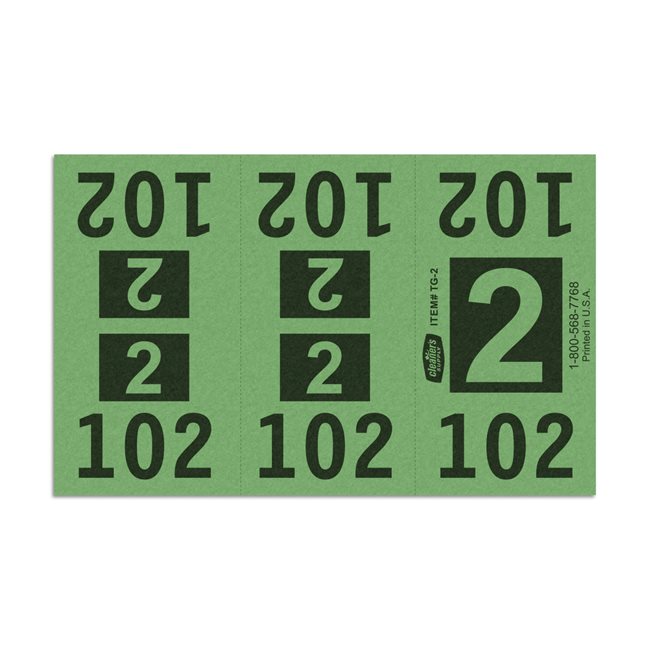 Etiquetas - Tickets Numerados  - CLEANER SUPPLY - #2 Verde 1000/1 - Und