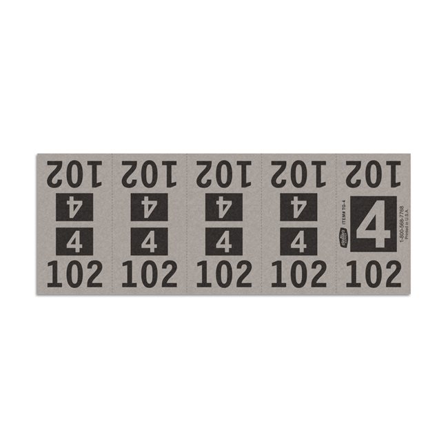 Etiquetas - Tickets Numerados  - CLEANER SUPPLY - #4 Gris 1000/1 - Und