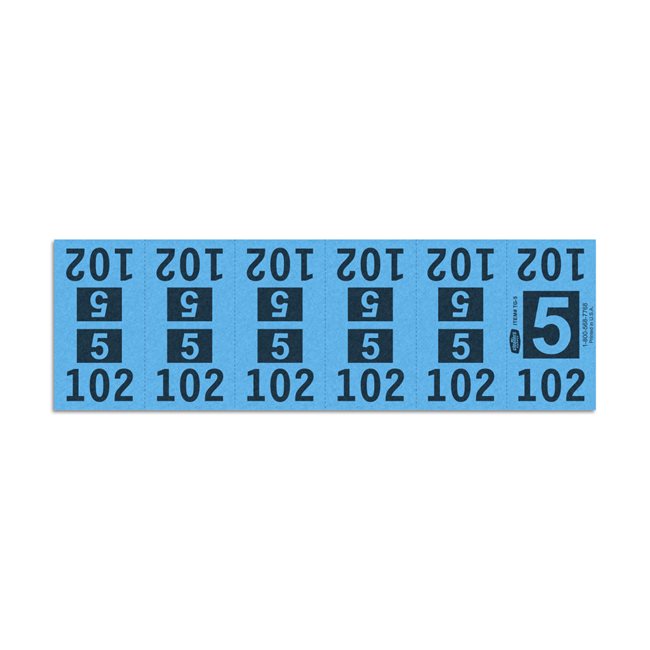Etiquetas - Tickets Numerados  - CLEANER SUPPLY - #5 Azul 1000/1 - Und