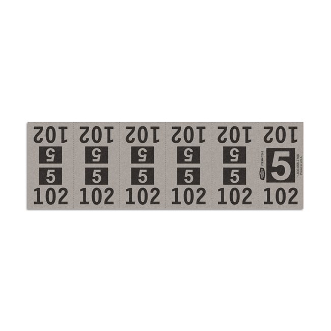 Etiquetas - Tickets Numerados  - CLEANER SUPPLY - #5 Gris - Und