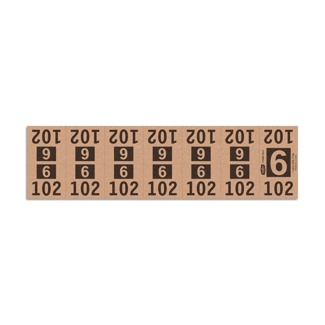 Etiquetas - Tickets Numerados  - CLEANER SUPPLY - #6 Marron - Und