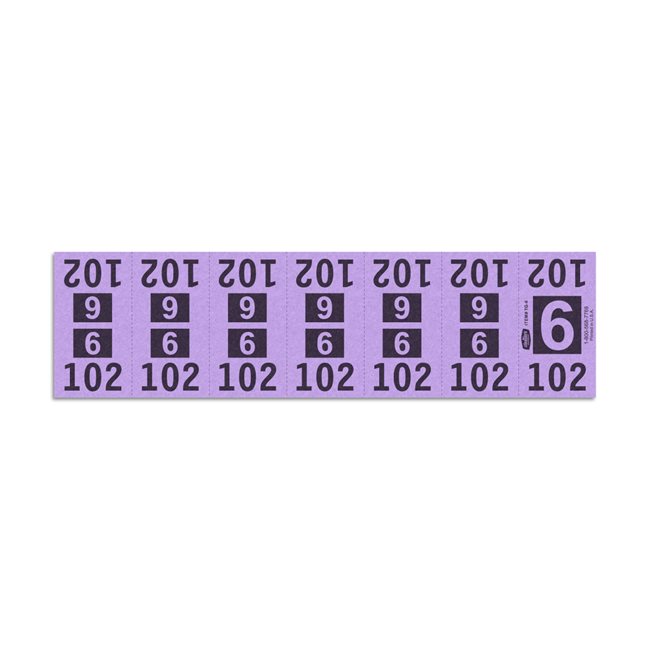 Etiquetas - Tickets Numerados  - CLEANER SUPPLY - #6 Morado - Und