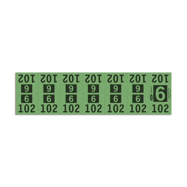 Etiquetas - Tickets Numerados  - CLEANER SUPPLY - #6 Verde - Und