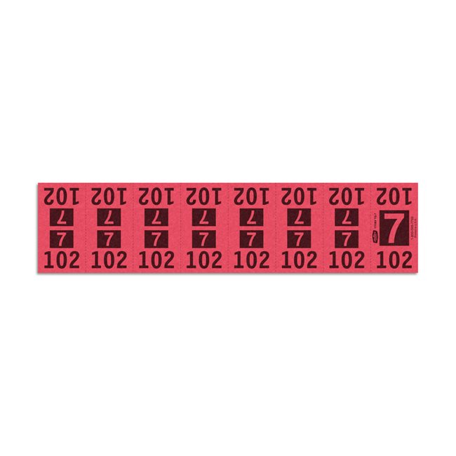 Etiquetas - Tickets Numerados  - CLEANER SUPPLY - #7 Rojo - Und