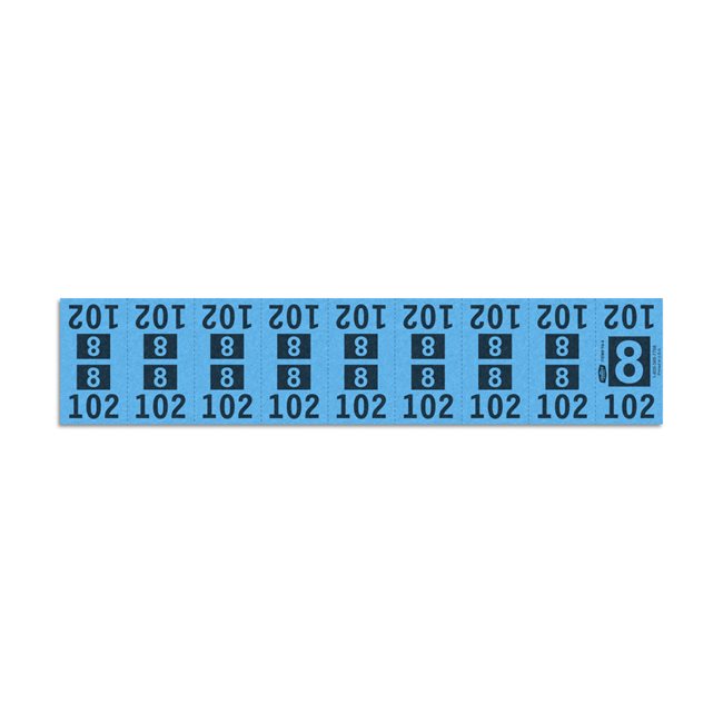 Etiquetas - Tickets Numerados  - CLEANER SUPPLY - #8 Azul - Und