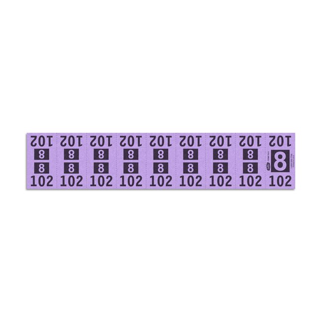 Etiquetas - Tickets Numerados - CLEANER SUPPLY -  #8 Morado - Und