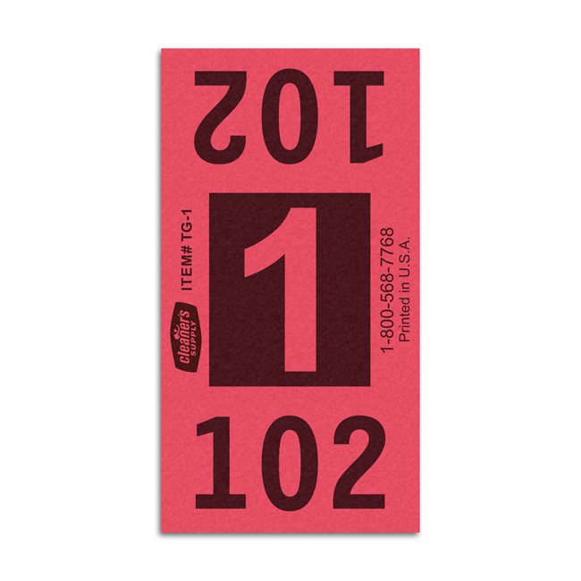 Etiquetas - Tickets Numerados  - CLNR - #1 Rojo 2000/1 - Und