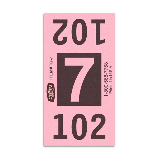 Etiquetas - Tickets Numerados  - CLNR - #7 Rosado 8000/1 - Und