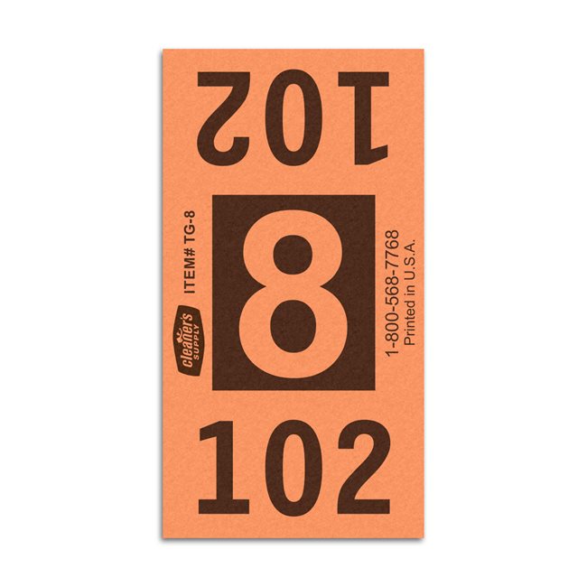Etiquetas - Tickets Numerados - CLNR - #8 Naranja 9000/1 - Und | E