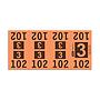Etiquetas - Tickets Numerados  - CLEANER SUPPLY - #3 Naranja 1000/1 - Und
