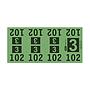 Etiquetas - Tickets Numerados  - CLEANER SUPPLY - #3 Verde 1000/1 - Und