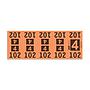 Etiquetas - Tickets Numerados  - CLEANER SUPPLY - #4 Naranja 1000/1 - Und