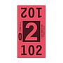 Etiquetas - Tickets Numerados  - CLNR - #2 Rojo 3000/1 - Und