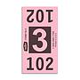 Etiquetas - Tickets Numerados  - CLNR - #3 Rosado 4000/1 - Und