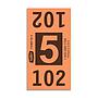 Etiquetas - Tickets Numerados  - CLNR - #5 Naranja 6000/1 - Und