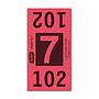Etiquetas - Tickets Numerados  - CLNR - #7 Rojo 8000/1 - Und