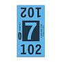 Etiquetas - Tickets Numerados  - CLNR - #7 Azul 8000/1 - Und