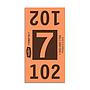Etiquetas - Tickets Numerados  - CLNR - #7 Naranja 8000/1 - Und